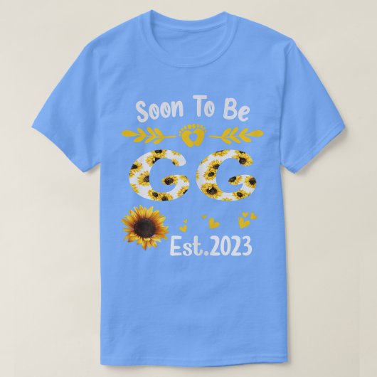 女性はすぐにGGになる2023妊娠アナウンスメ Tシャツ (デザイン正面)