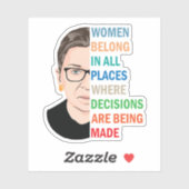 女性はすべての場所に所属Ruth Bader Ginsburg Rbg シール (シート)