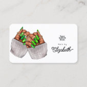 女性はっきりした向け白黒ネイルサロンブランディング 名刺 (正面)