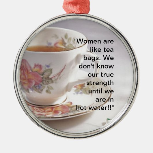 女性はのよう…です メタルオーナメント (正面)