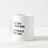 女性はやめ通常に不機嫌のコーヒーマグである コーヒーマグカップ (正面左)