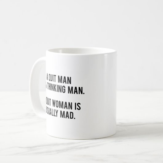 女性はやめ通常に不機嫌のコーヒーマグである コーヒーマグカップ (正面左)