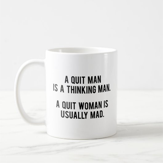 女性はやめ通常に不機嫌のコーヒーマグである コーヒーマグカップ (左)