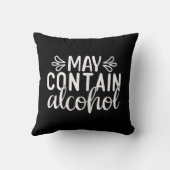 女性はアルコールを飲む日を含む可能性があおもしろいる クッション (裏面)