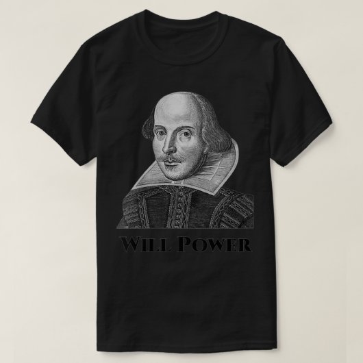 女性はウィリアム・シェークスピア・プン文学を力にする Tシャツ (デザイン正面)