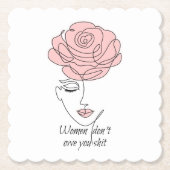 女性はコースターを負っていない ペーパーコースター (正面)