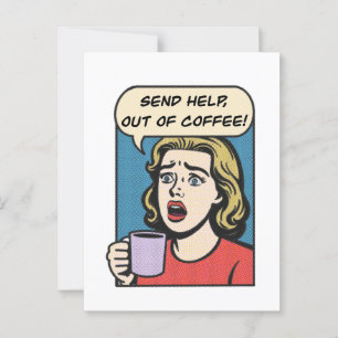女性はコーヒーをコーヒーから救済出す必要がある ポストカード