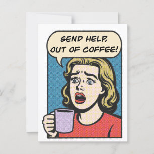 女性はコーヒーをコーヒーから救済出す必要がある ポストカード
