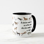 女性はコーヒー生き延びだけではいけない マグカップ (正面右)