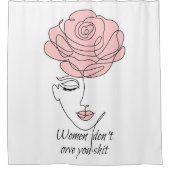 女性はシャワーのカーテンを借りていない シャワーカーテン (正面)