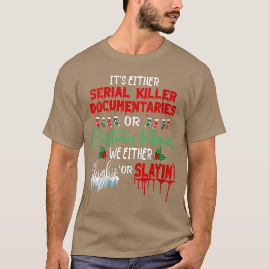 女性はシリアルキラー ドキュメンタリーかC Tシャツ (正面)