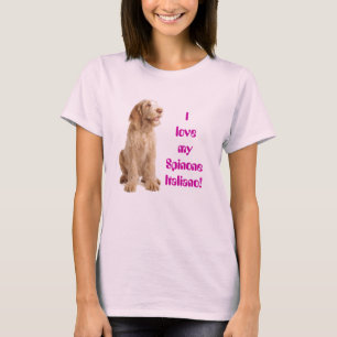 女性はティー- I愛--に私のイタリアンなSpinone…合いました Tシャツ