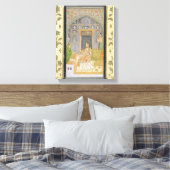 女性はパビリオンに座って付き添い人と, キャンバスプリント (インサイチュ (寝室))