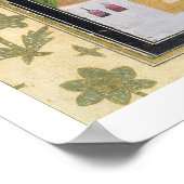 女性はパビリオンに座って付き添い人と, ポスター (角)