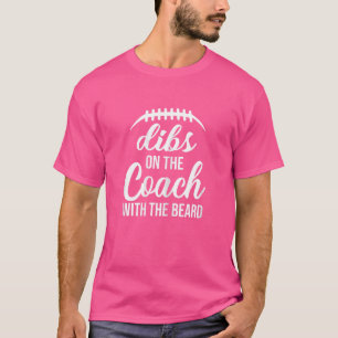 女性はヒゲのサッカーCでコーチの上にディブ Tシャツ