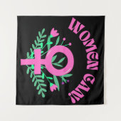 女性はフェミニストになれる タペストリー (正面(横))