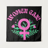 女性はフェミニストになれる タペストリー (正面)