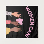 女性はフェミニストになれる タペストリー (正面(横))