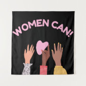 女性はフェミニストになれる タペストリー (正面)