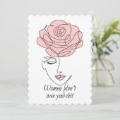 女性はフラットグリーティングカードを借りていない 招待状 (スタンド正面)