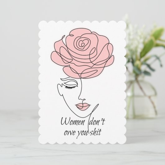 女性はフラットグリーティングカードを借りていない 招待状 (スタンド正面)