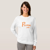 女性はフード付きスウェットシャツとlongsleeveに合いました tシャツ (正面フル)