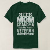 女性はママおばあちゃん退役軍人何の傷 Tシャツ (デザイン正面)