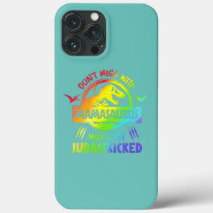 女性はママサウルスのLGBTQおもしろいにふれない iPhone 13 PRO MAXケース