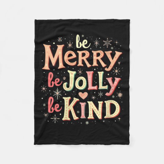 女性はメリー楽しすてきいクリスマスT フリースブランケット (正面)