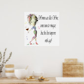 女性はワインのようなおもしろいことわざポスター ポスター (キッチン)