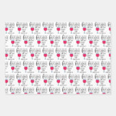 女性はワインのような60誕生日包装シート ラッピングペーパーシート (正面2)