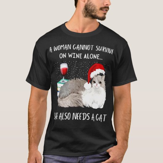 女性はワイ生き延びンだけではも必要ではない Tシャツ (正面)