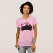 女性は乗りますも Tシャツ (正面フル)