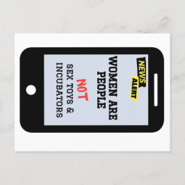 「女性は人だ」「NOTインキュベーター」フェミニスト ポストカード