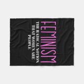 女性は人であるという根本的な考え フリースブランケット (正面(横))