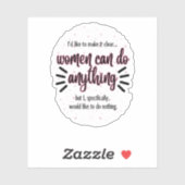 女性は何でもできる…カスタムビニールのシール シール (シート)