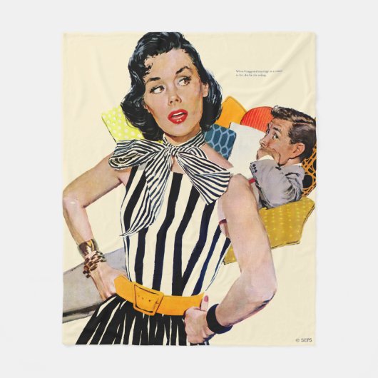 女性は侮辱された2 フリースブランケット (正面)