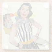 女性は侮辱された ガラスコースター (裏面)