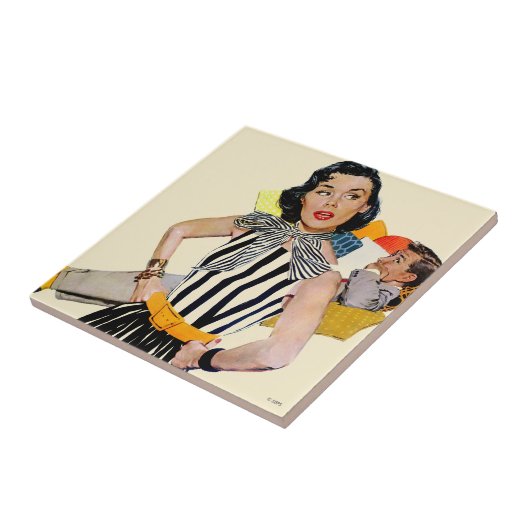 女性は侮辱された タイル (側面)