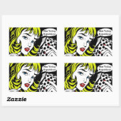 女性は共和党の正方形のステッカーに投票しない 長方形シール (シート)