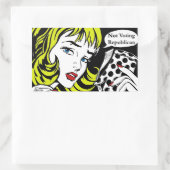 女性は共和党の正方形のステッカーに投票しない 長方形シール (バッグ)