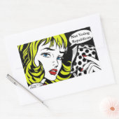 女性は共和党の正方形のステッカーに投票しない 長方形シール (封筒)