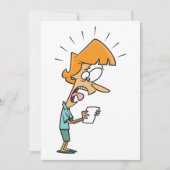 女性は叫び声を上げて外に出て招待状 招待状 (正面)