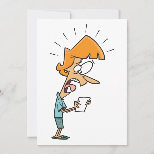 女性は叫び声を上げて外に出て招待状 招待状 (正面)