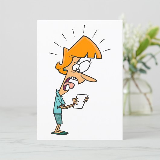 女性は叫び声を上げて外に出て招待状 招待状