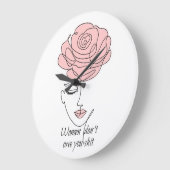 女性は壁時計を借りていない ラージ壁時計 (傾斜)