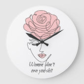 女性は壁時計を借りていない ラージ壁時計 (正面)