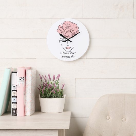 女性は壁時計を借りていない ラージ壁時計 (読書スペース)