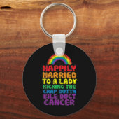 女性は外胆管がん引用文 キーホルダー (正面)