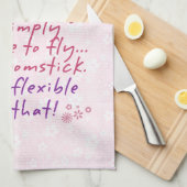 女性は天使です キッチンタオル (四つ折り)